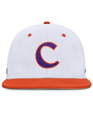 Men's White Clemson Tigers On-Field Dugout True Performance Fitted Hat