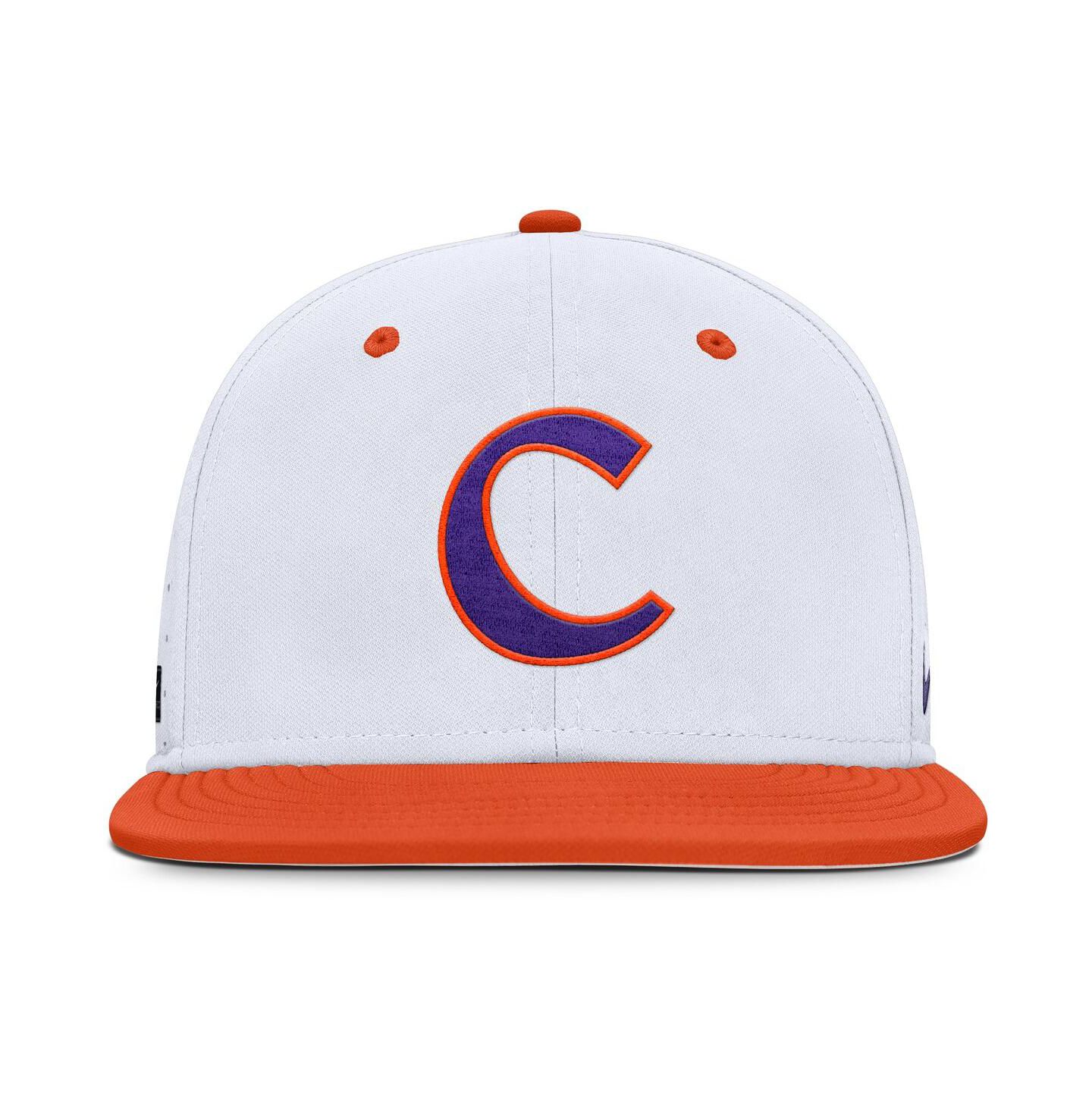 Мужская кепка Nike White Clemson Tigers On-Field Dugout True Performance Fitted Hat — фото 5