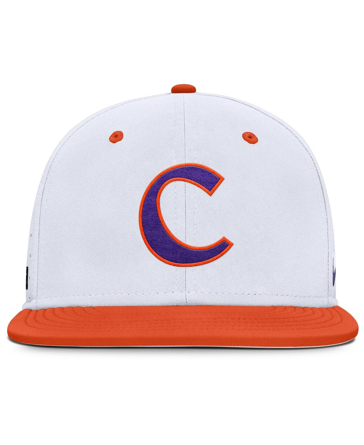 Nike Men's White Clemson Tigers On-field Dugout True Performance Fitted Hat In White