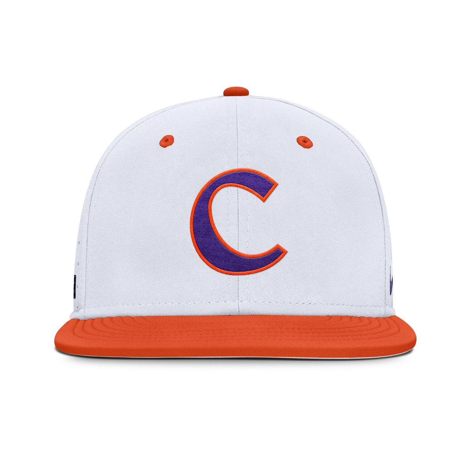 Men's White Clemson Tigers On-Field Dugout True Performance Fitted Hat