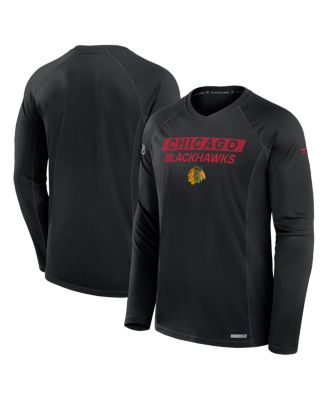 Fanatics - Men's Black Chicago Blackhawks Authentic Pro Rink Tech Long Sleeve T-Shirt