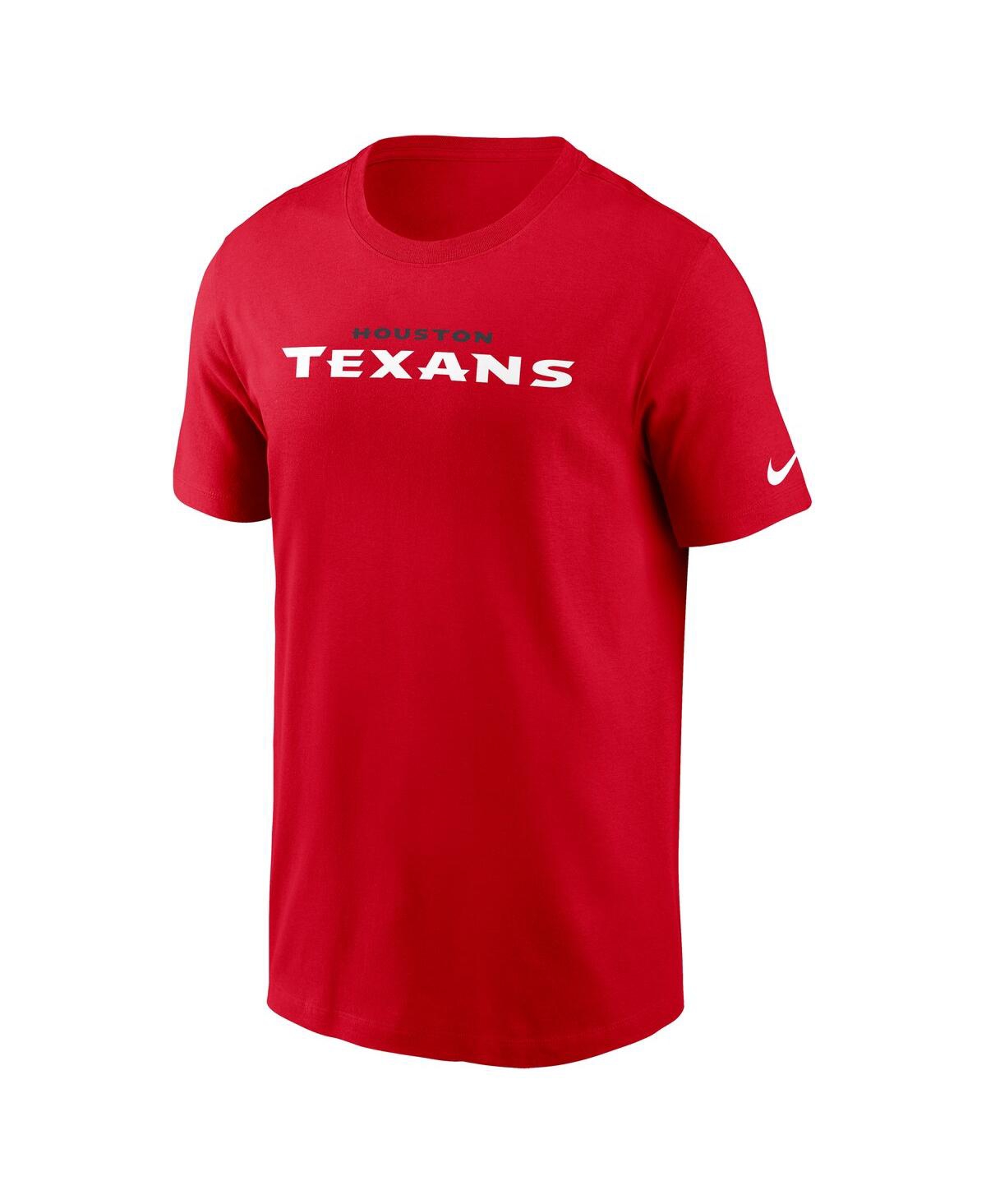 Nike Red Houston Texans Primetime Legend Wordmark Performance T-shirt In Red