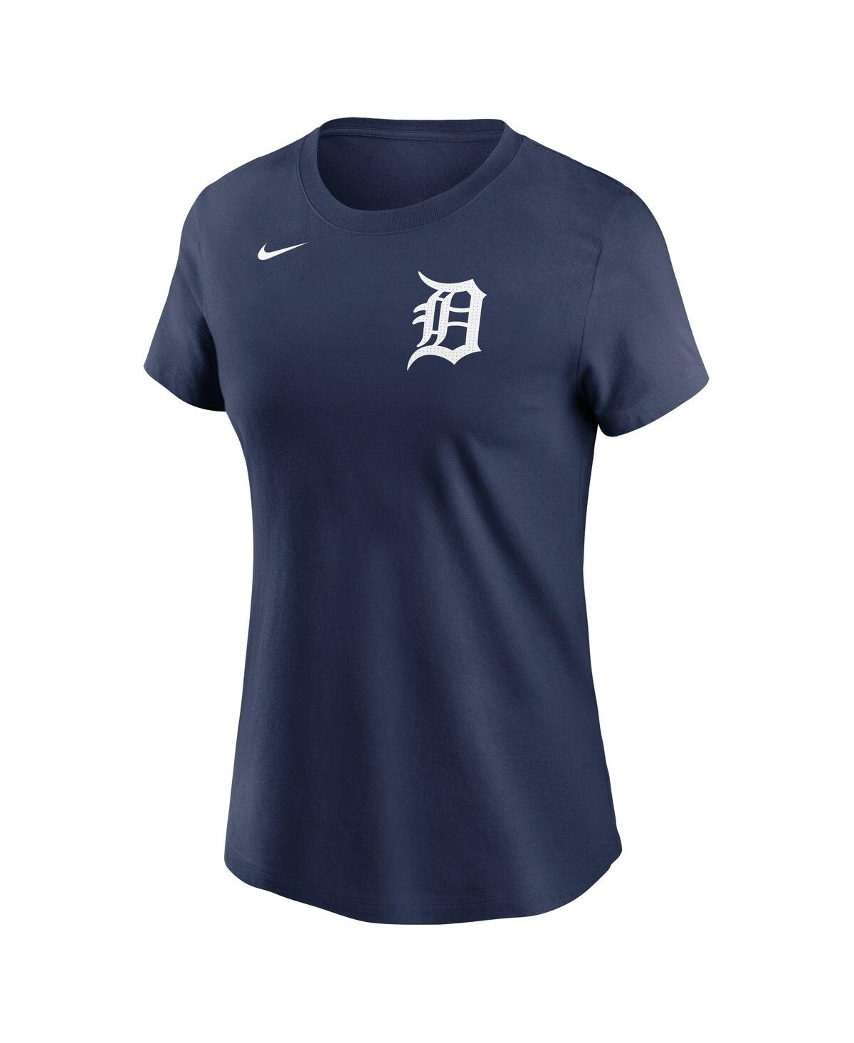 Nike Women's Navy Detroit Tigers Wordmark T-shirt In Navy