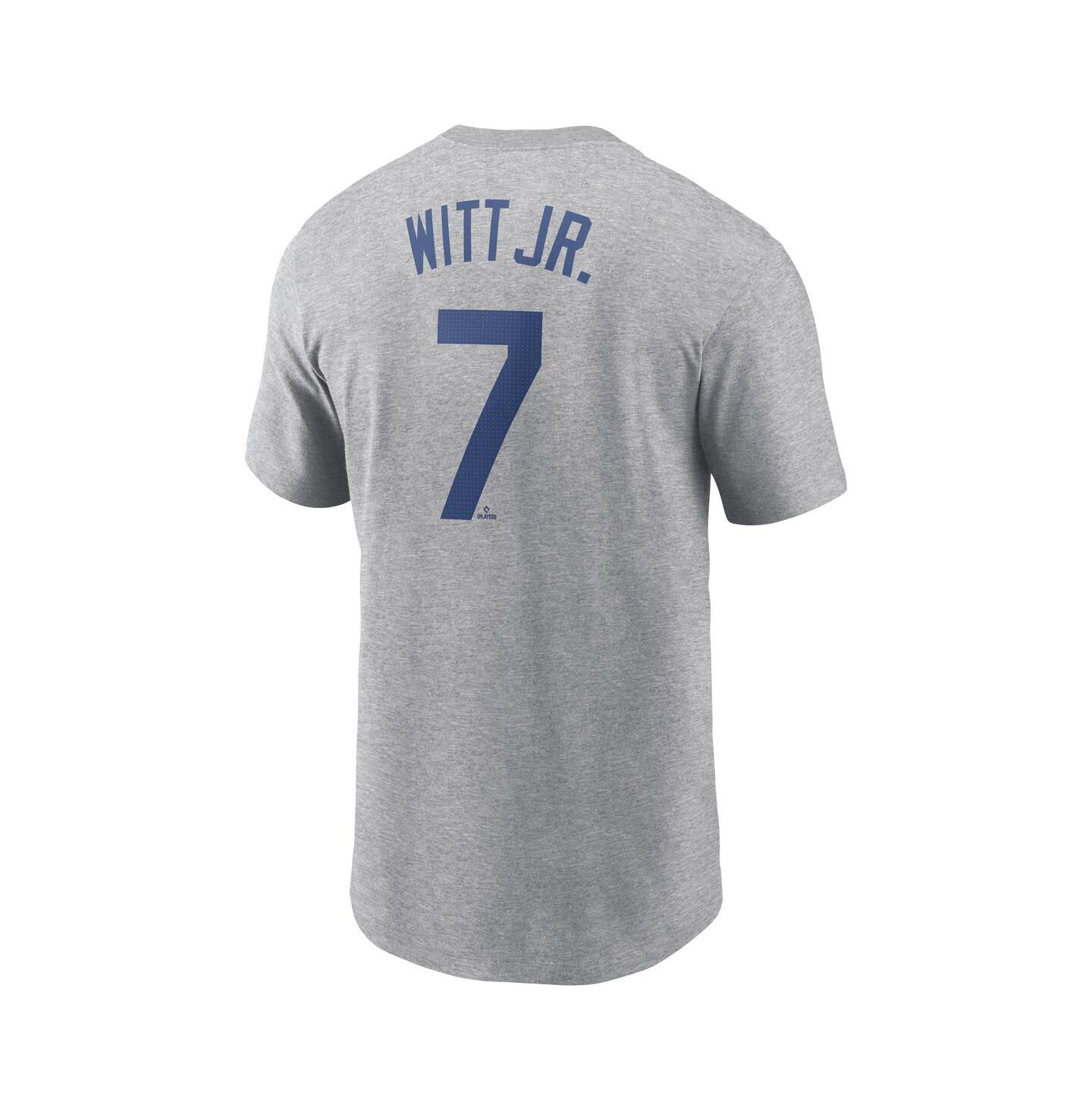 Мужская футболка Nike Bobby Witt Jr. Gray Kansas City Royals Fuse Name & Number — фото 2