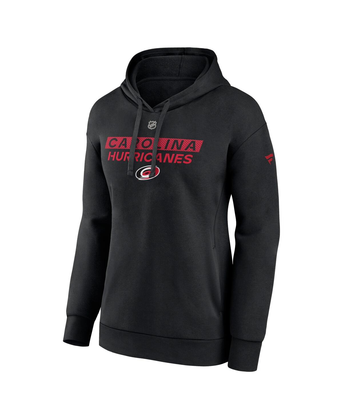 Fanatics Women's Black Carolina Hurricanes Authentic Pro Core Primary Fleece Pullover Hoodie In Black