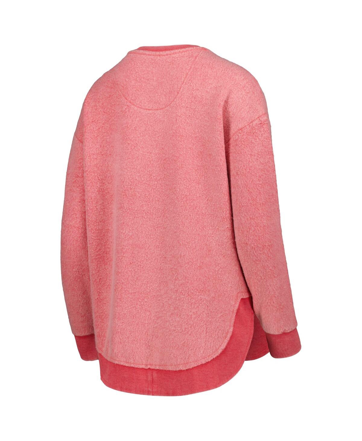 Pressbox Women's Red Maryland Terrapins Ponchoville Pullover Sweatshirt In Red