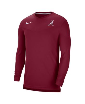 Men's Crimson Alabama Crimson Tide 2022 Coach Performance Long Sleeve V-Neck T-shirt