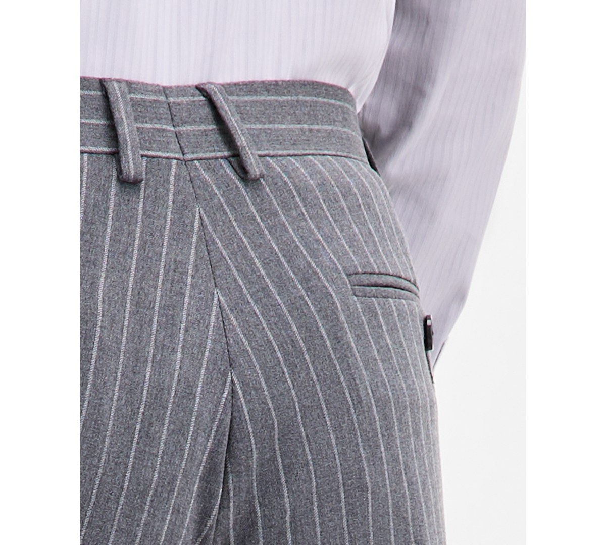 Tayion Collection Men's Classic-fit Pinstripe Suit Separate Pants In Gray
