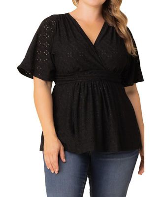Plus Size Sunny Day Eyelet Top