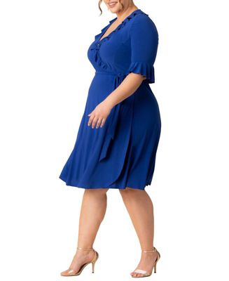 Plus Size Barcelona Midi Wrap Dress