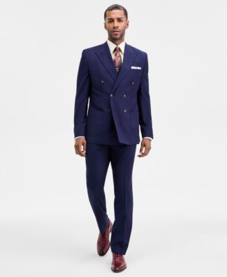 Men's Classic-Fit Solid Double-Breasted Suit Separates