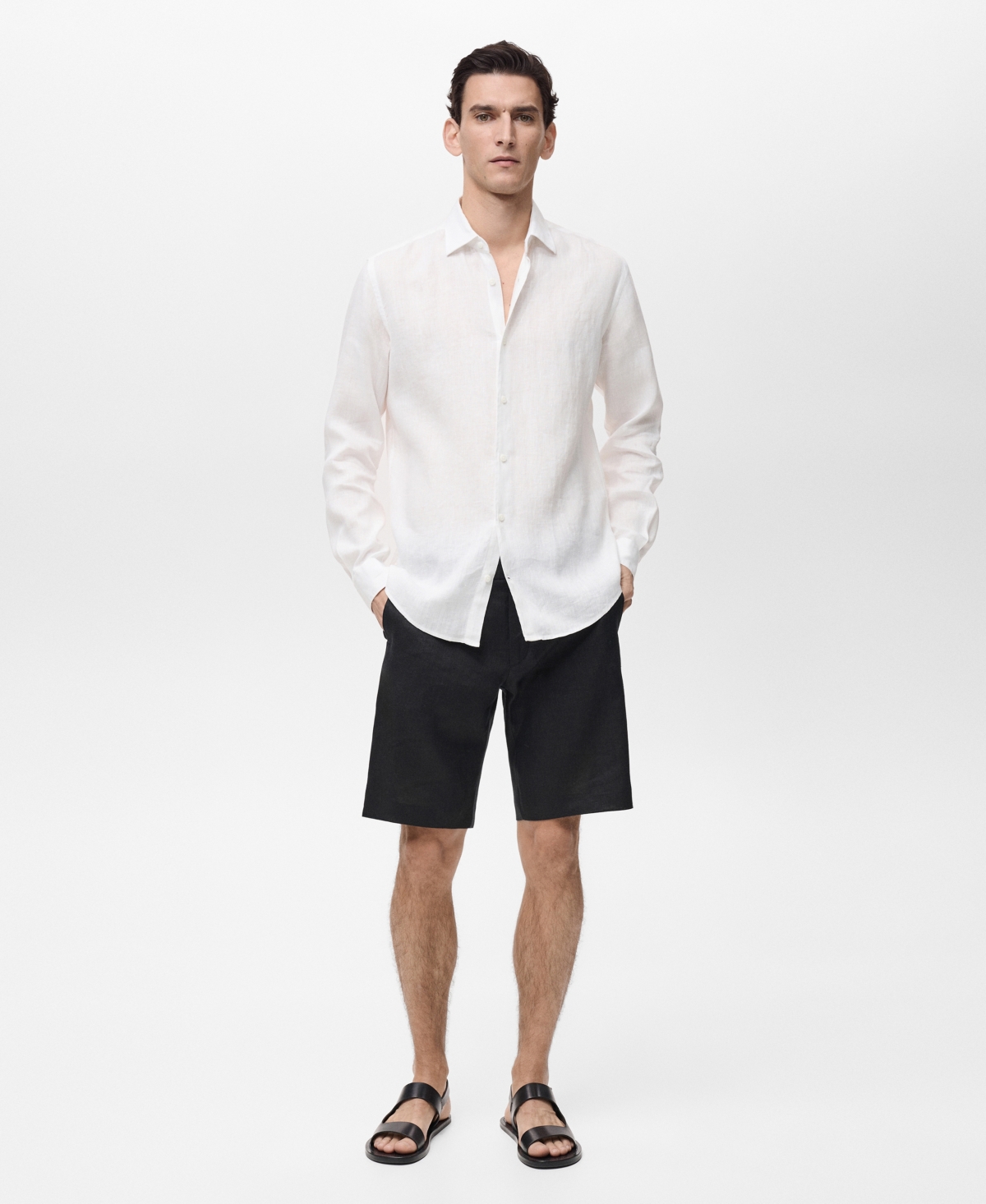 Mango Elastic Waist Shorts In Black