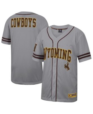 Colosseum - Men's Gray Wyoming Cowboys Free Spirited Baseball Jersey