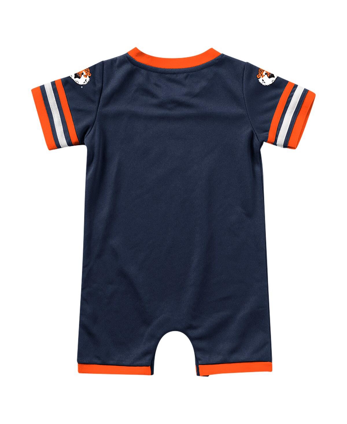 Colosseum Navy Auburn Tigers Bumpo Football Romper Shorts In Navy