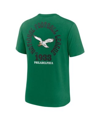Men's Kelly Green Philadelphia Eagles Rewind Team Excite 2-Hit Tri-Blend T-Shirt