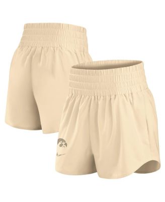Nike - Women's Beige Iowa Hawkeyes Performance One High-Rise Shorts