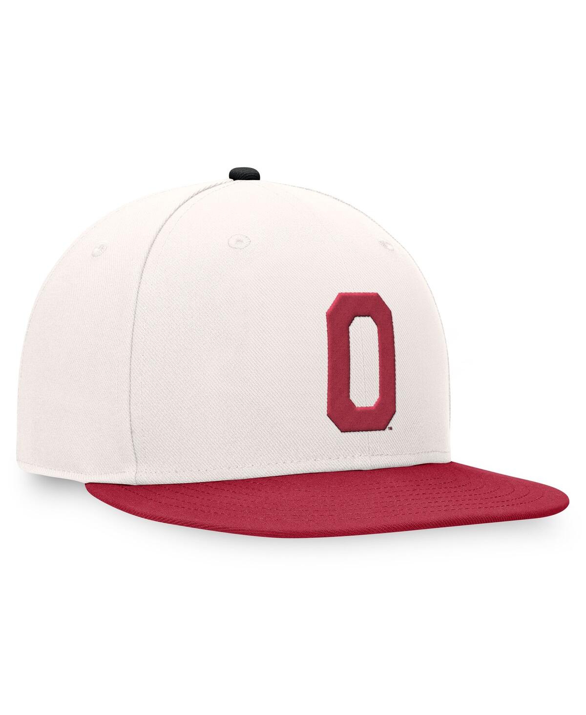 Top Of The World Men's White/cardinal Oklahoma Sooners Logo Adjustable Hat In White,cardinal