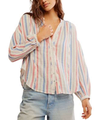 Free People - Women's Striped Valley Double-Cloth Shirt