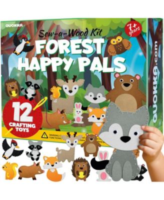 Kids Crafts Ages 4-8 DIY Beginner Needle and Thread Kit - 12 Sewing Kit Basic