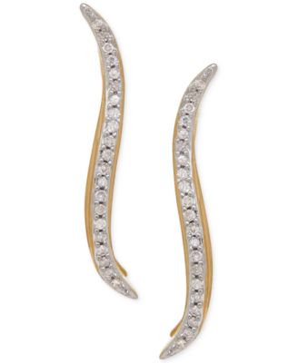 Diamond Ear Crawlers (1/10 ct. t.w.) in Sterling Silver