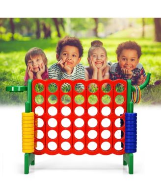 4-in-A Row Giant Game Set w/Basketball Hoop for Family