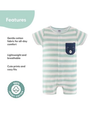 Baby Boys Rompers - 2 Pack, Blue Stars