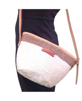 Life Top Handcrafted Sisal Straw Crossbody Bag