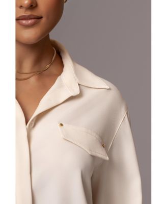 Women's Black Stella Button Up Shirt