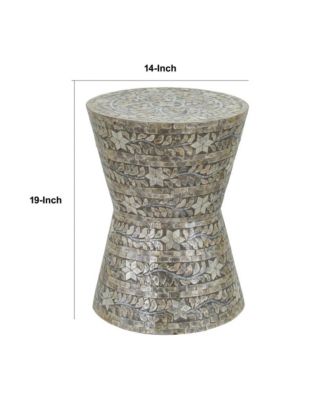 Luxury Accent Table Stool Elegant Star Foliage Pattern Design