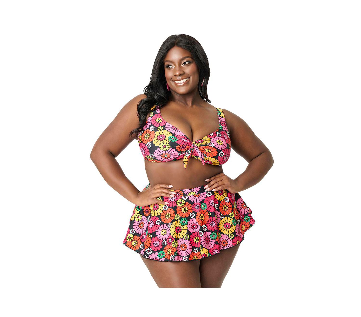 Plus Size Pin-Up Coronado Swim Skirt