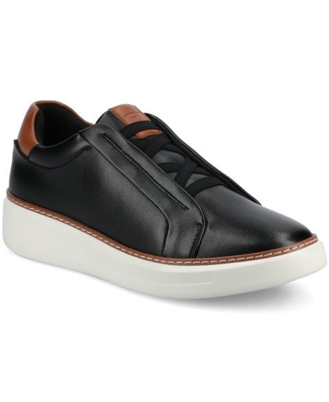 Мужские кроссовки Vance Co. Forbes Comfort Slip On Luxe Low Top Flexible, цвет: Чёрный
