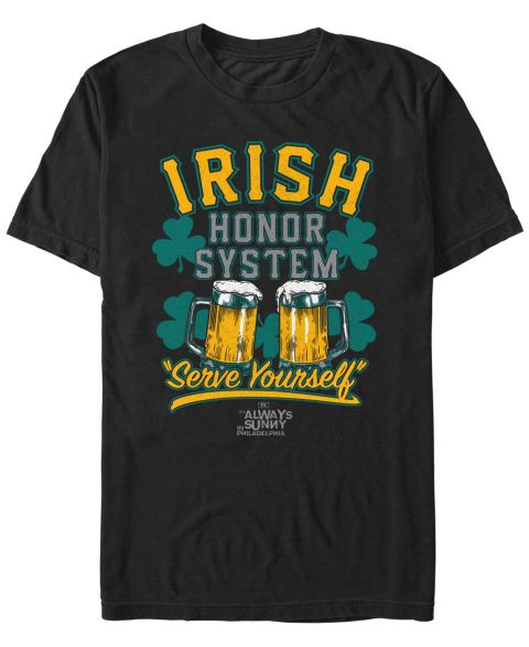 Мужская футболка It's Always Sunny in Philadelphia Irish Honor Short Sleeve, цвет: Чёрный