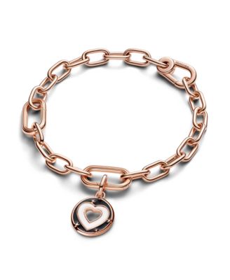 Rose Gold-Plated Hearts Medallion Charms