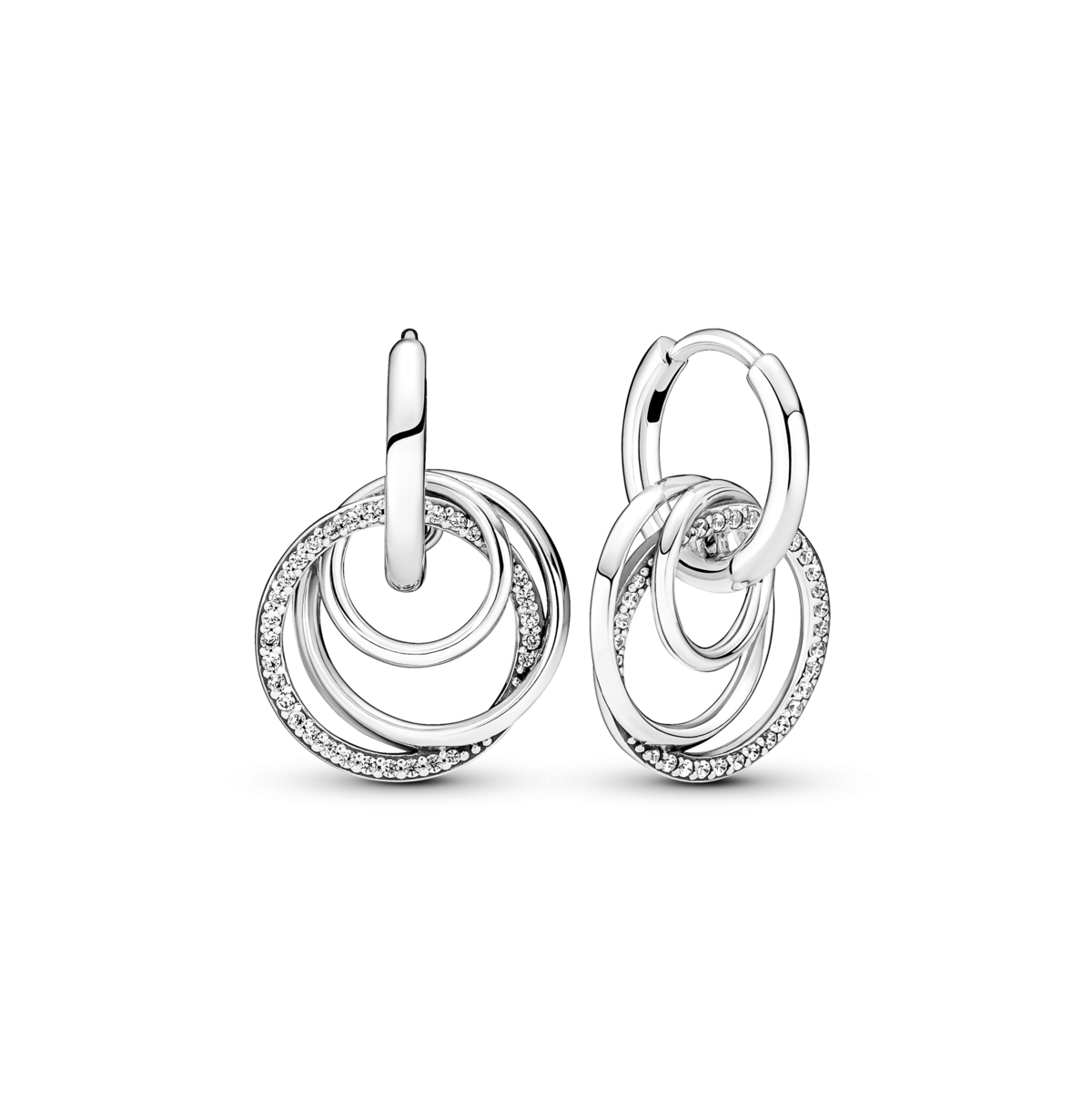 Sterling Silver Family Always Encircled Hoop Earrings - Sterling Silver