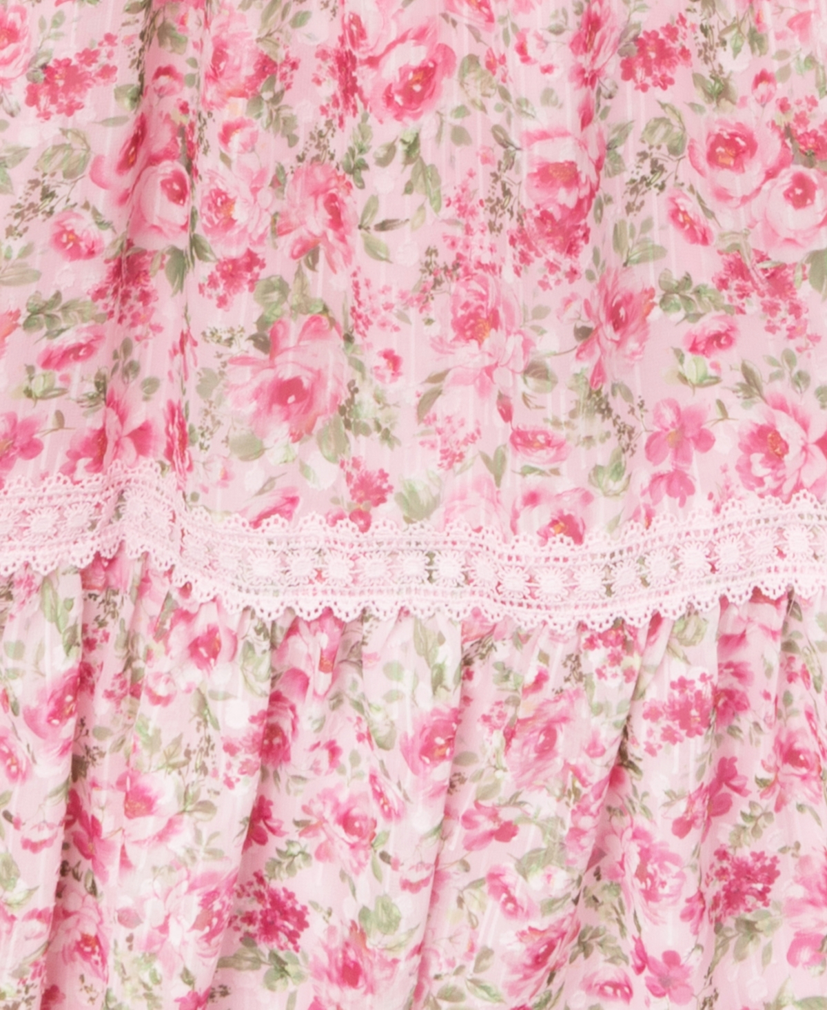 Rare Editions Big Girls 2-piece Floral And Crochet Trim Maxi With Bag In Pink