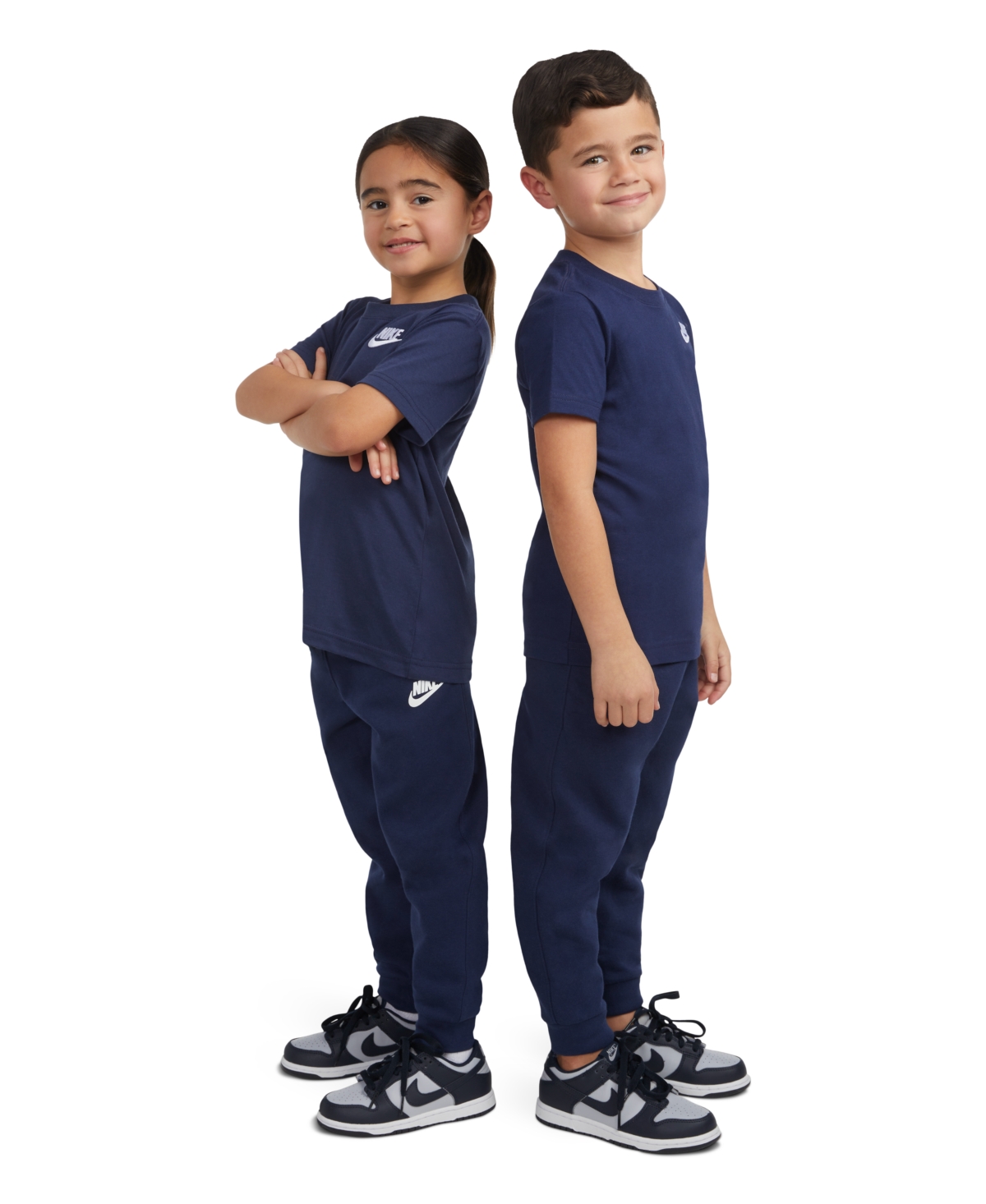 Nike Little Boys Embroidered Futura T-shirt In Midnight Navy