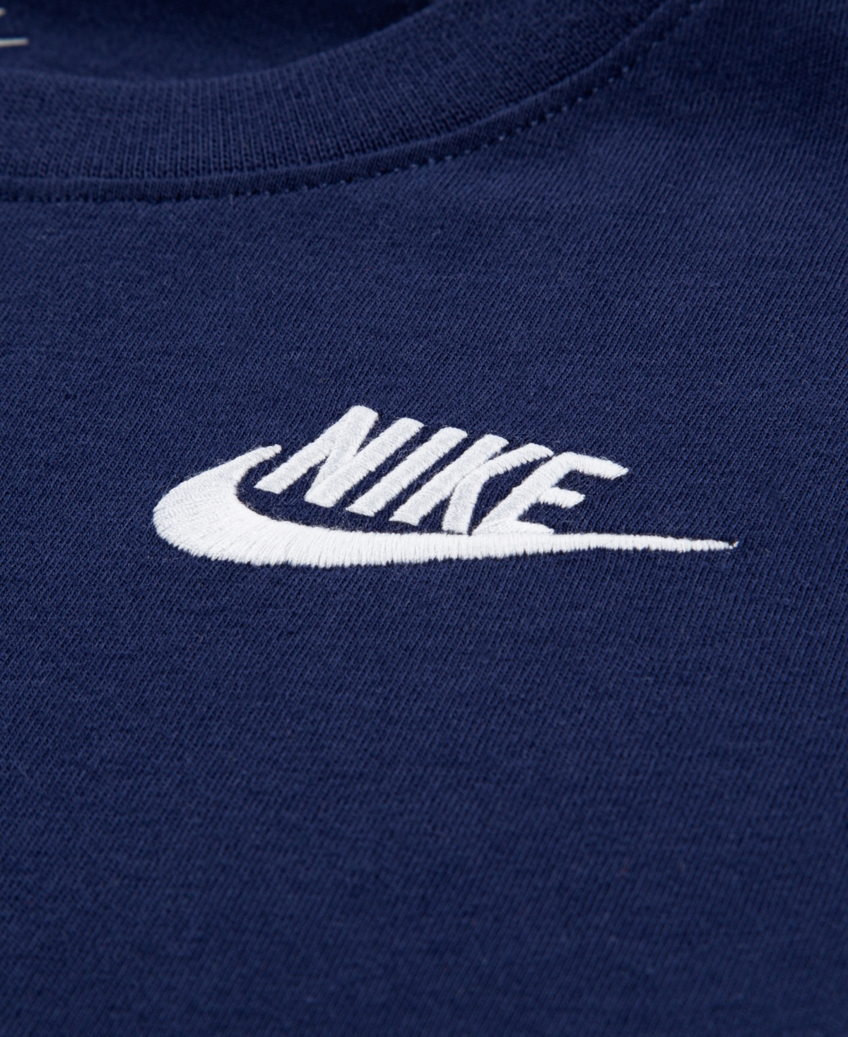 Nike Little Boys Embroidered Futura T-shirt In Midnight Navy
