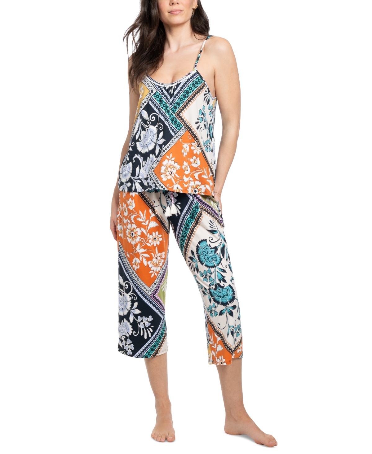 Women's Delice Cropped Pajama Set - Navy