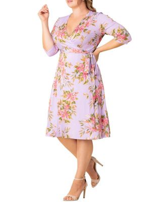 Plus Size Signature Print Wrap Dress