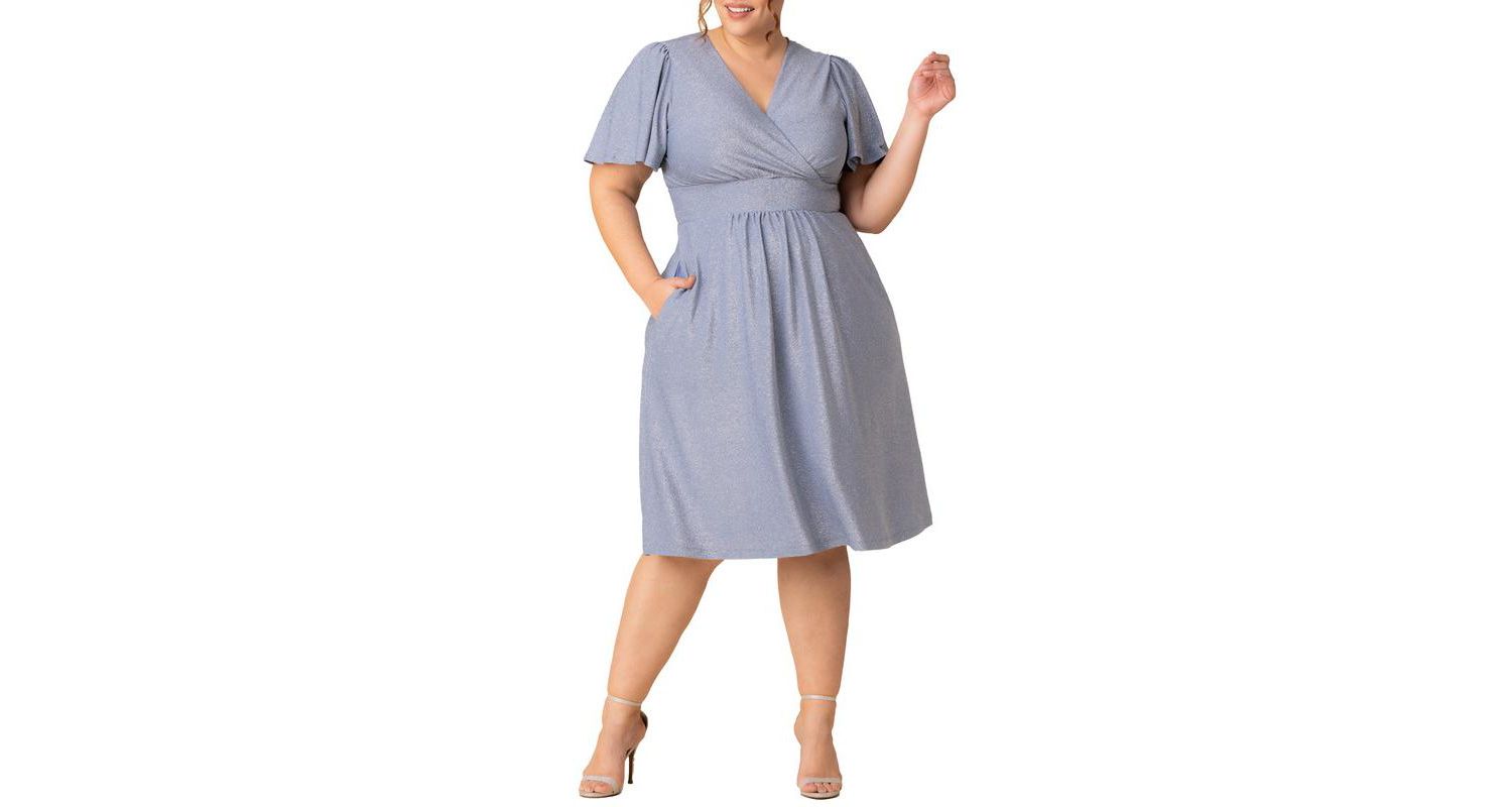 Plus Size Crystal Cove Cocktail Dress with Pockets