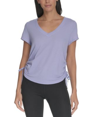 Calvin Klein - Women's Drawstring-Ruched Textured Top