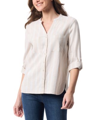Gloria Vanderbilt - Women's Sabina Woven Split-Neck Shirt