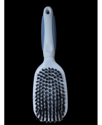 Beige Double-Sided Oval Grooming Brush, Eco-Friendly Pet Brush for Dogs and Cats