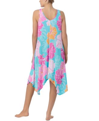Ellen Tracey Women's Sleeveless Handkerchief-Hem Nightgown