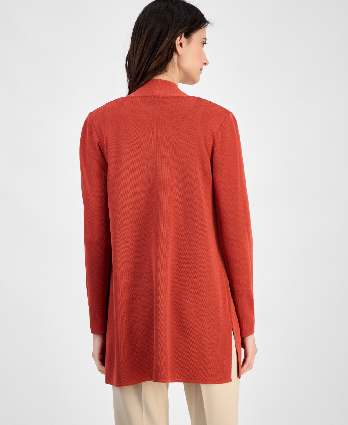 Shop Anne Klein Women's Napa Fine Rib Pocket Cardigan