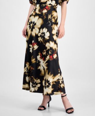 Women's Printed Pull-On Maxi Skirt