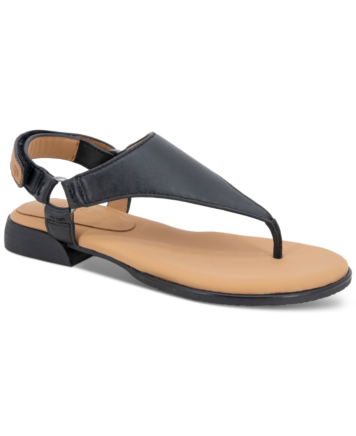 Women's Holly Woven Thong Flat Sandals - Black, Tan Raffia