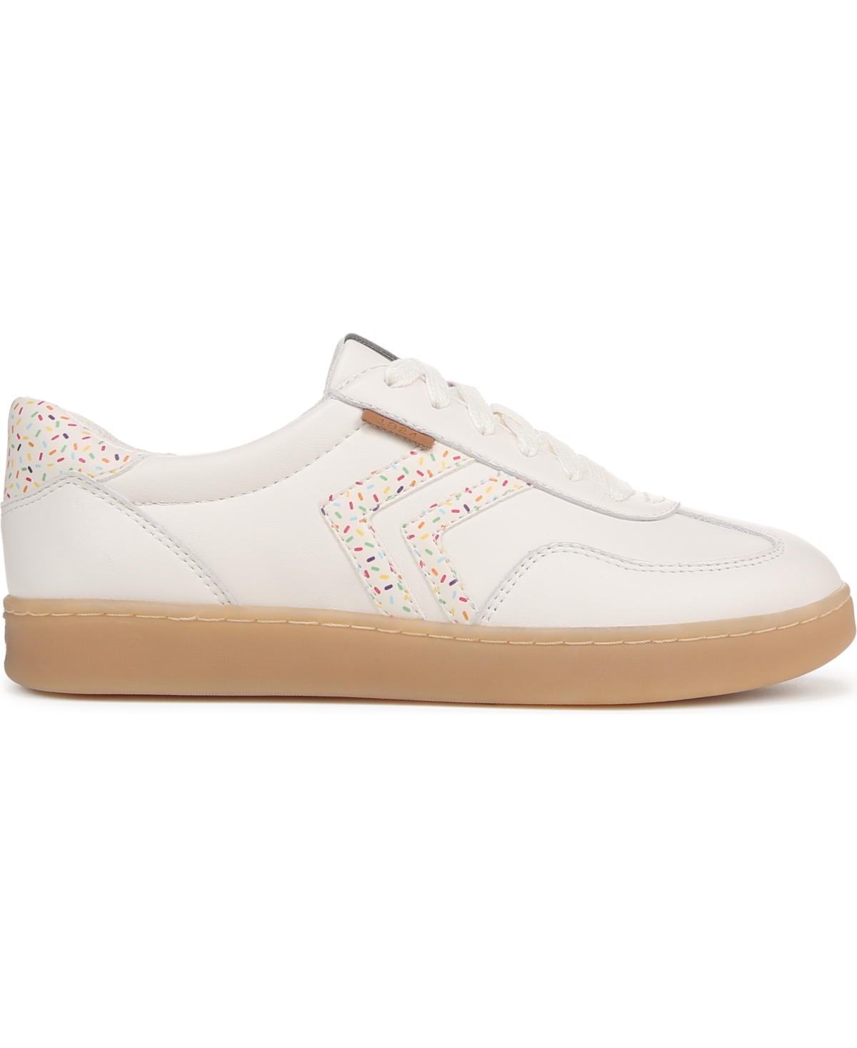 Shop Dr. Scholl's Women's X Milk Bar Rebel Sport Low Profile Lace Up Sneakers In White Leather