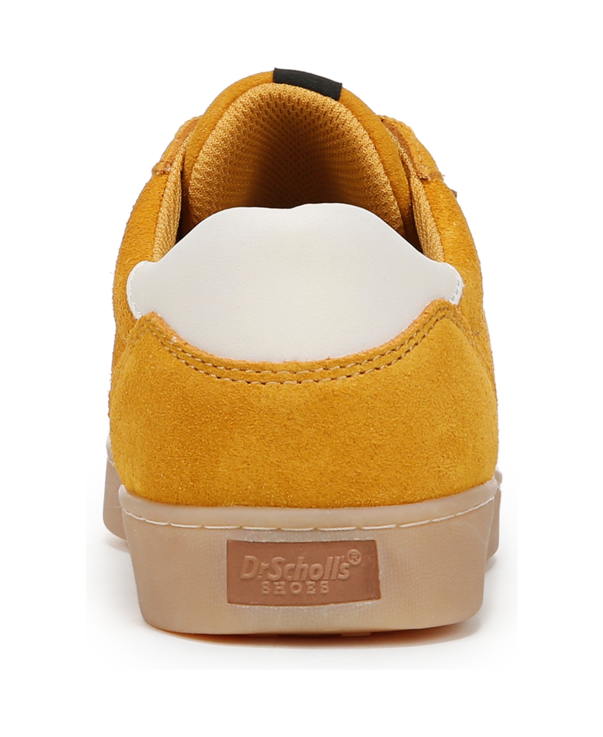 Shop Dr. Scholl's Women's X Milk Bar Rebel Sport Low Profile Lace Up Sneakers In Yellow,white Suede,leather