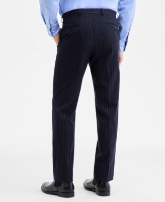 Men's Classic-Fit Wool-Blend Pinstripe Suit Separate Pants 